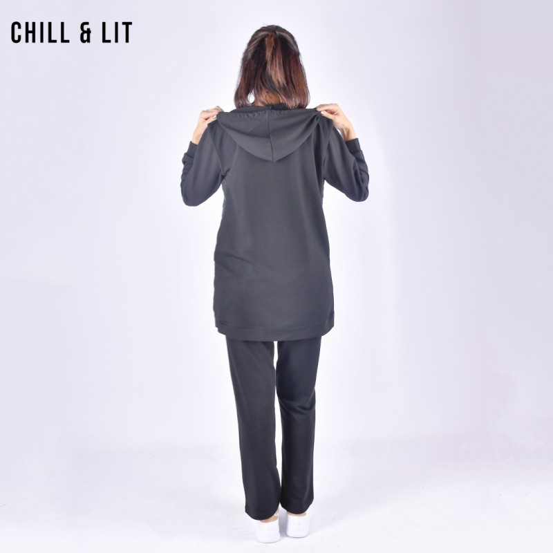 Survêtement Femme Doublé Fourrure - Ensemble 2 Pièces Zippé Avec Capuche | Pantalon Jogging Chaud Pour Automne Hiver | Tenue Décontractée Sport