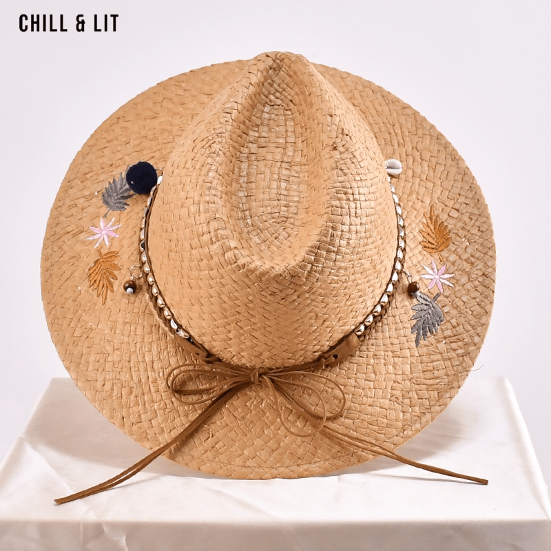 Chapeau Cowboy Femme Bailey – Marron – Taille 7 1/4 – Bande Beige – Occasion