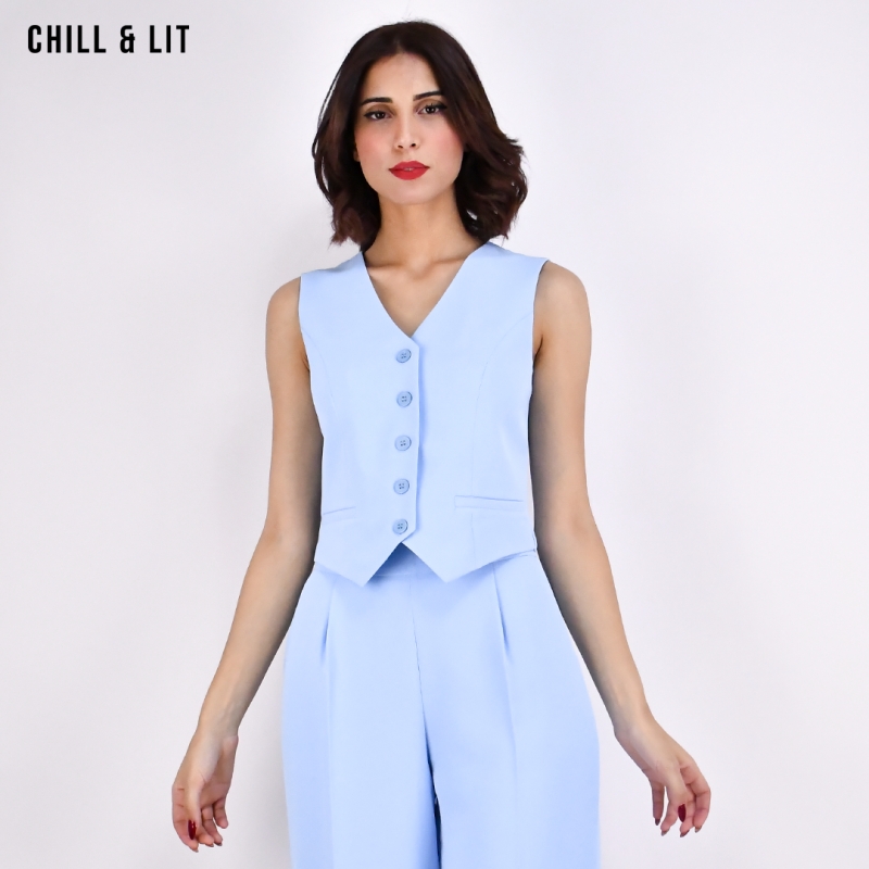 Ensemble Élégant Femme 2 Pièces Shownicer - Haut 3/4 Manches + Pantalon Taille Haute - Tailleur Décontracté - Pour Soirée, Bureau, Sortie - Polyester