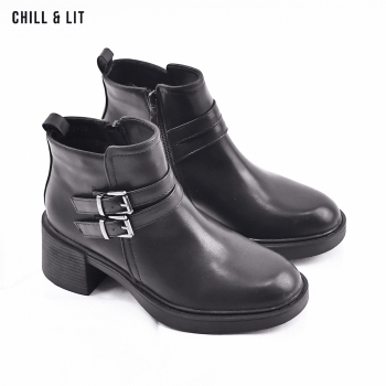 Bottines en Cuir Femme avec...