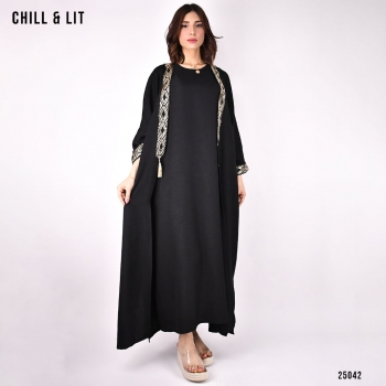 Ensemble Abaya Brodé Doré +...