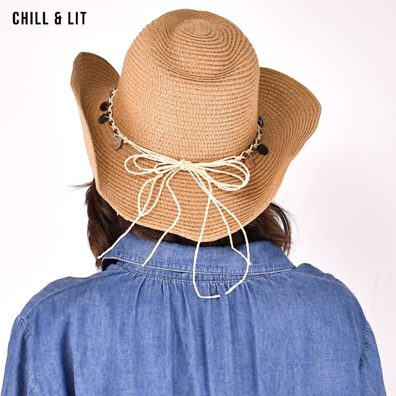 Chapeau En Paille Cloche Vintage Années 1950 Pour Femme - Taille S, Couleur Blanc