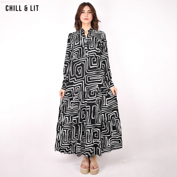 Robe Longue Graphique Femme