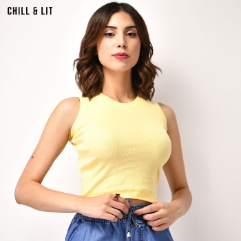 Crop-Top Élastiqué Femme