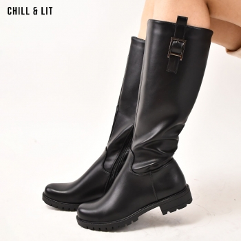 Bottes en Cuir Femme avec...
