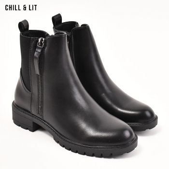 Bottines en Cuir Femme avec...