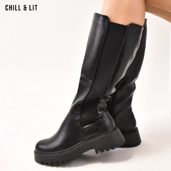 Bottes en Cuir Femme avec...