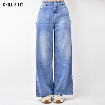 Pantalon Jean Large Femme