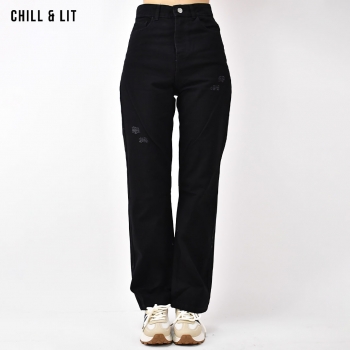 Pantalon Jean Large Femme