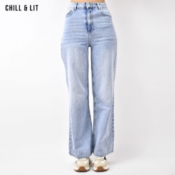 Pantalon Jean Large Femme