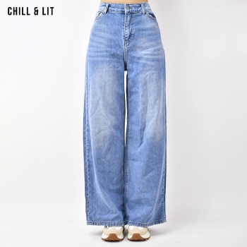 Pantalon Jean Large Femme