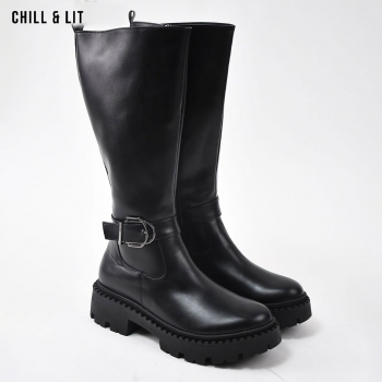 Bottes en Cuir Femme avec Doublure
