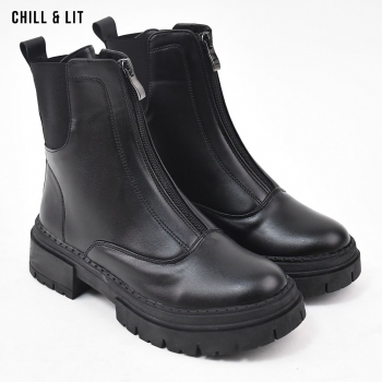 Bottines en Cuir Femme avec...