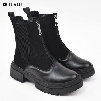 Bottines en Cuir Femme avec...
