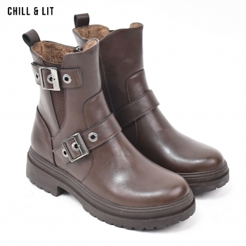 Bottines en Cuir Femme