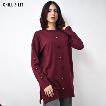 Pull Long en Laine Femme