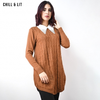 Pull Long en Laine Femme