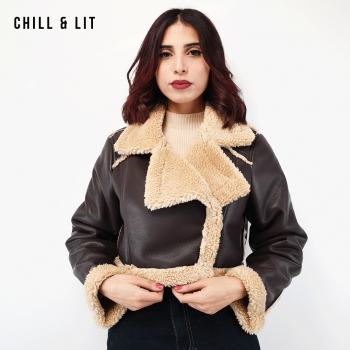 Veste Cuir Courte avec...