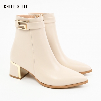 Bottes en Cuir à Talon Femme