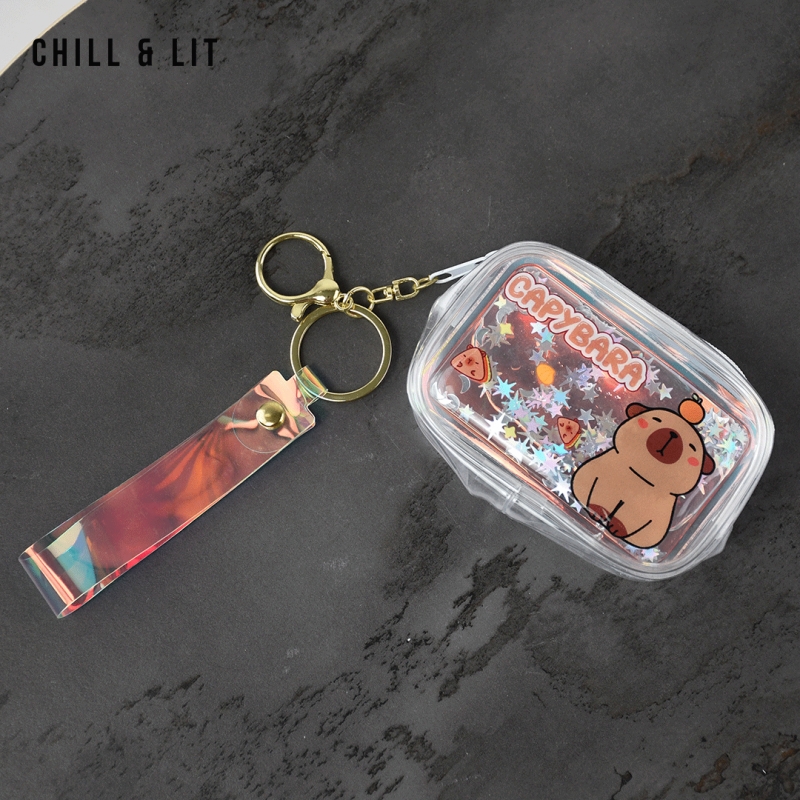 Porte-clés mignon en peluche Capybara - Porte-clés en peluche animale pour sacs, pendentif animal en peluche moelleux, cadeau d’anniversaire