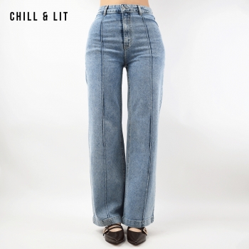 Jean Large Femme avec Strass