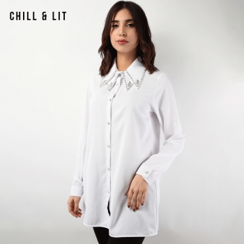 Chemise Longue Femme Avec...