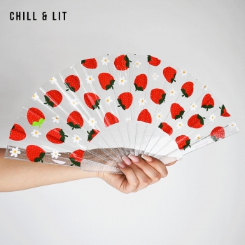 Éventail Femme Fraise