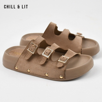 Mules Plateforme Femme Daim