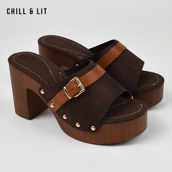 Mules Sabots Femme Daim