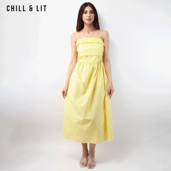 Robe Longue à Pois Femme