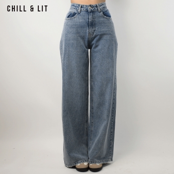 Jean Large Femme Avec Strass