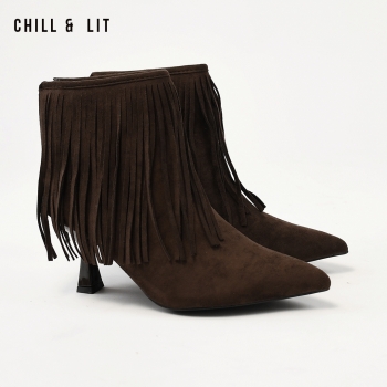 Bottines à Talon En Daim Femme