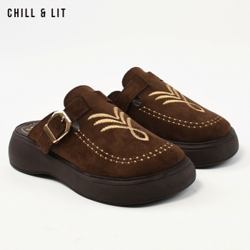 Mules Sabots en Daim Femme