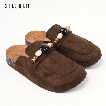 Mules Plateforme Femme en Daim