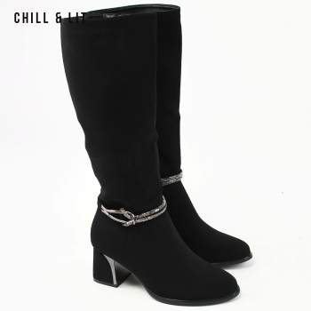Bottes en Daim à Talon Femme