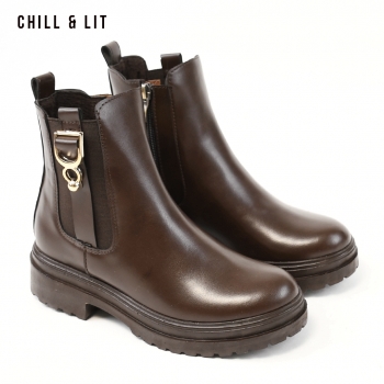 Bottines en Cuir Femme