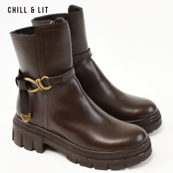 Bottines en Cuir Femme