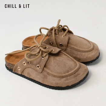 Mules Plateforme Femme en Daim