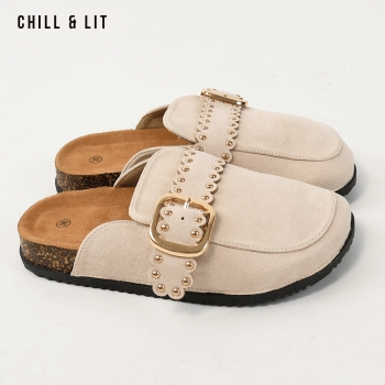 Mules Plateforme Femme en Daim
