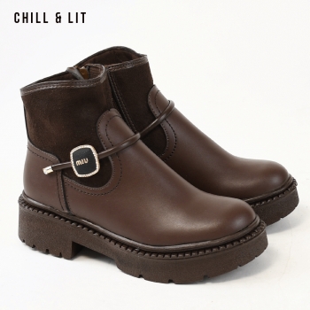 Bottines en Cuir Femme