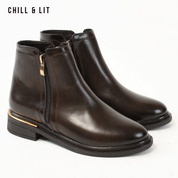Bottines en Cuir Femme