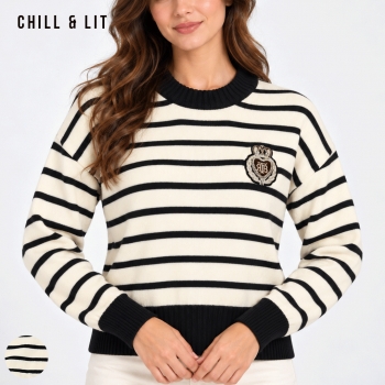 Pull en Laine Rayé Femme