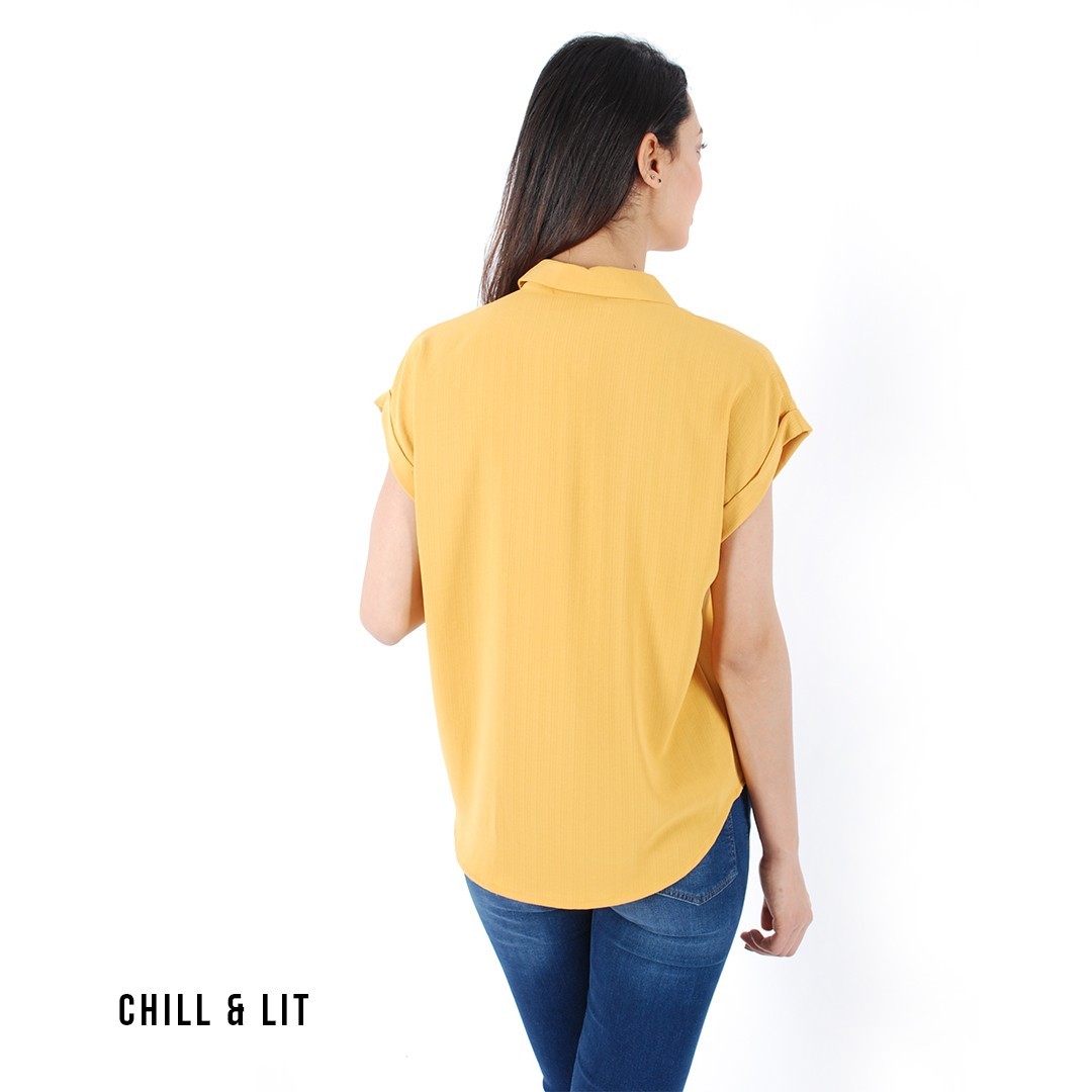 Slide  #7 Chemise Avec Demi-Manche Retroussée