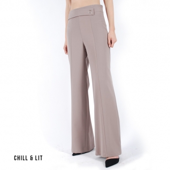 Pantalon Taille Haute Avec...