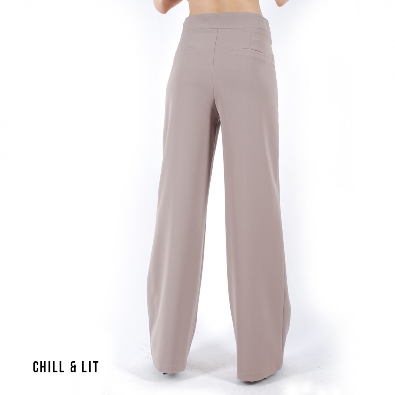 Slide  #2 Pantalon Taille Haute Avec Bande Et Anneau