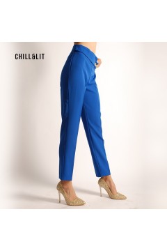 Pantalon Taille Haute Bleu...