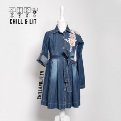 Robe en Jean Avec Ceinture...