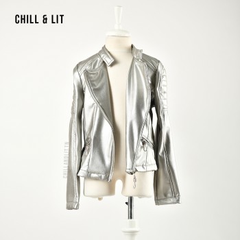 Veste En Cuir Avec Poches