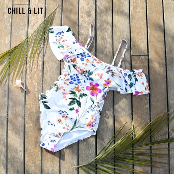 Maillot De Bain Fleuri à...