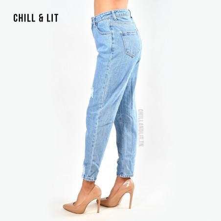 jean femme taille haute boyfriend